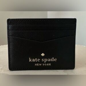 Black and Gold Kate Spade Card Holder Wallet